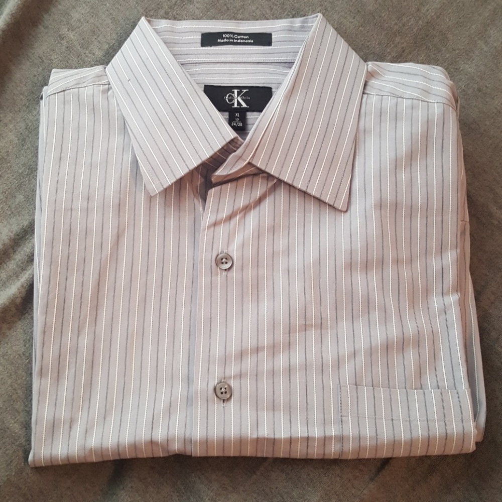 Calvin Klein grey men's dress shirt size XL